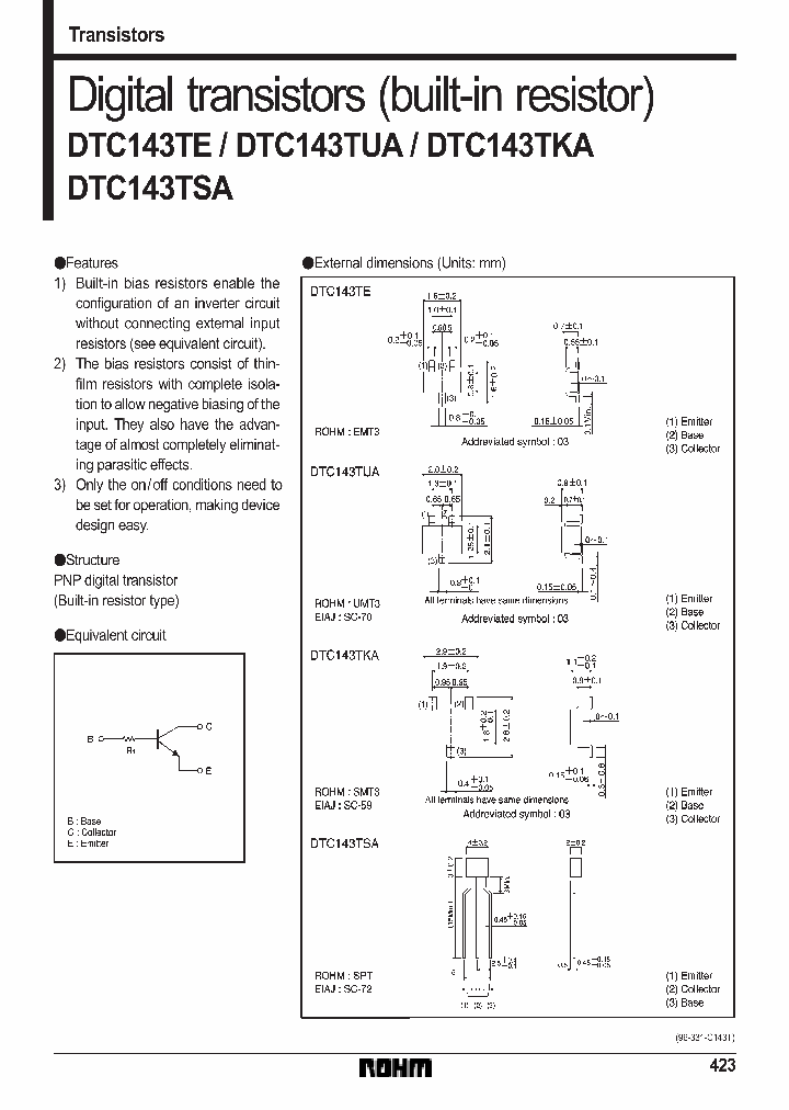 DTC143TE_24802.PDF Datasheet