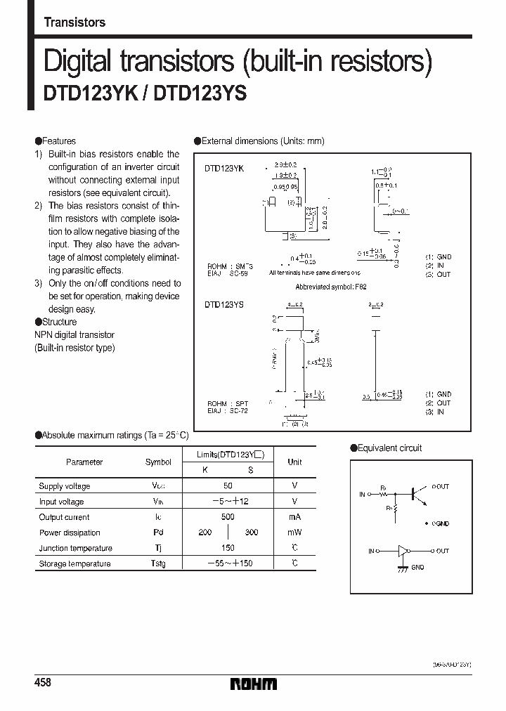 DTD123Y_70618.PDF Datasheet