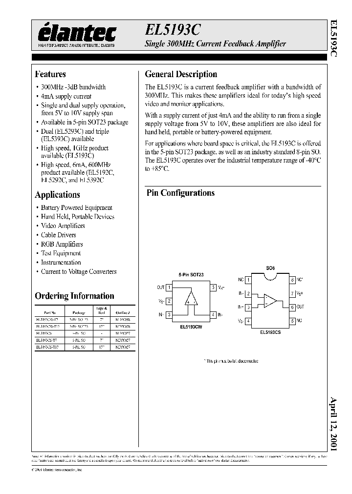 EL5193C_146472.PDF Datasheet