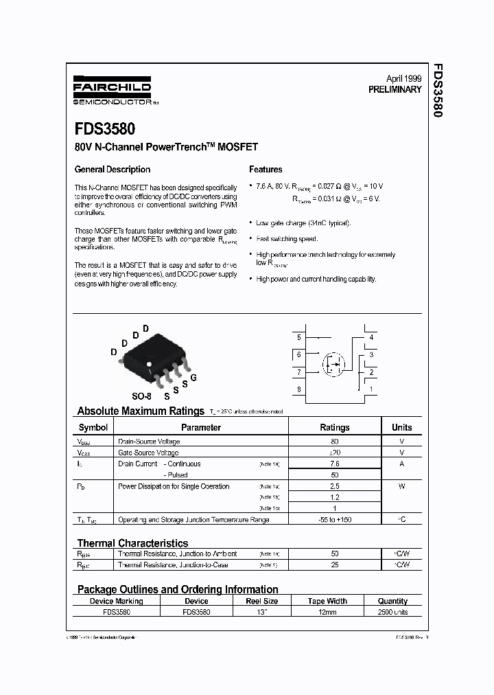 FDS3580_180109.PDF Datasheet