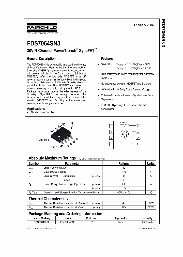 FDS7064SN3_149870.PDF Datasheet