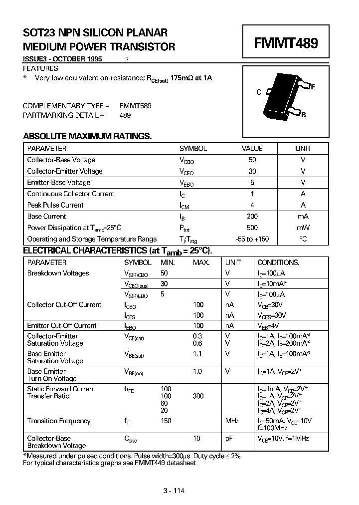 FMMT489_9372.PDF Datasheet