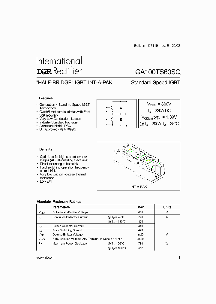 GA100TS60SQ_63091.PDF Datasheet