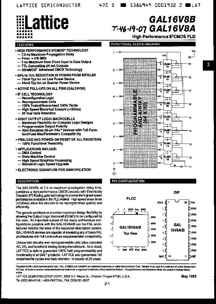 GAL16V8A_25597.PDF Datasheet