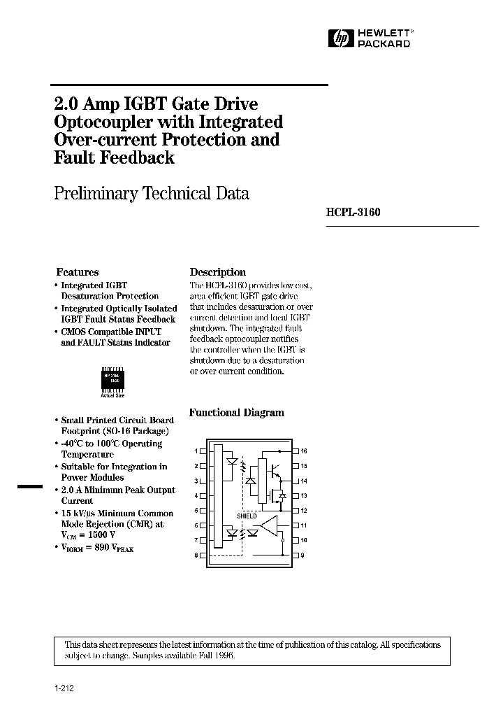 HCPL3160_86598.PDF Datasheet