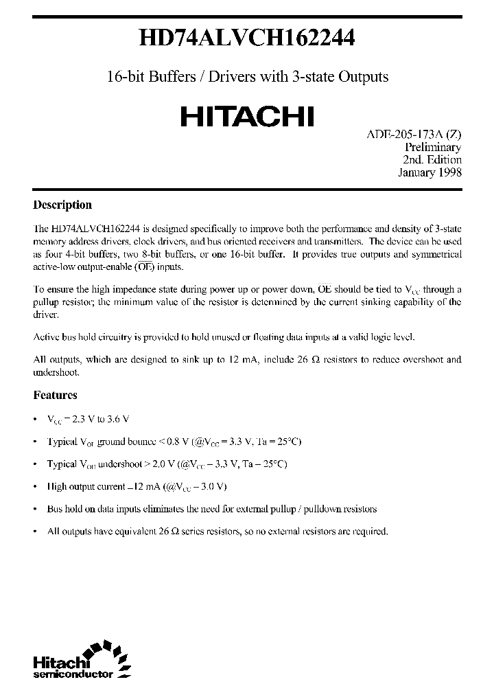 HD74ALVCH162244_25060.PDF Datasheet