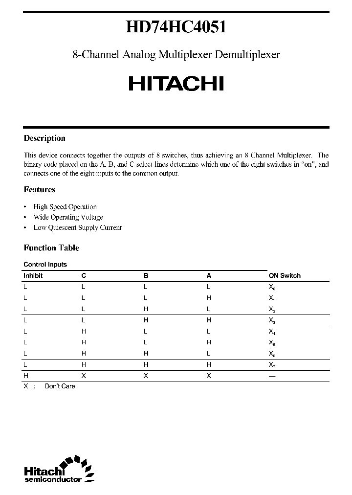 HD74HC4051_85325.PDF Datasheet