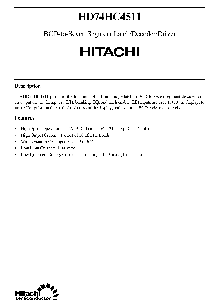 HD74HC4511_116288.PDF Datasheet