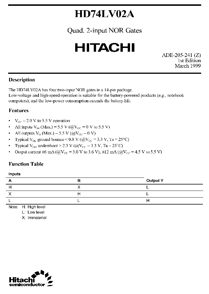 HD74LV02A_172205.PDF Datasheet