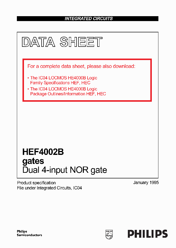 HEF4002B_128167.PDF Datasheet