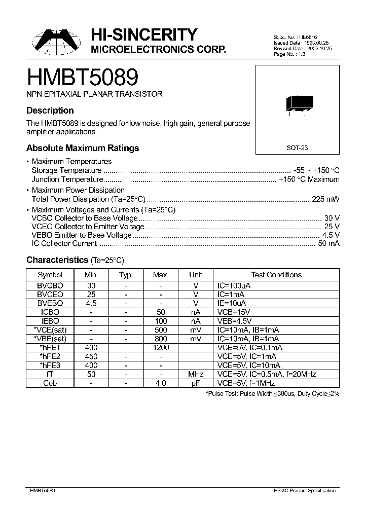 HMBT5089_144001.PDF Datasheet