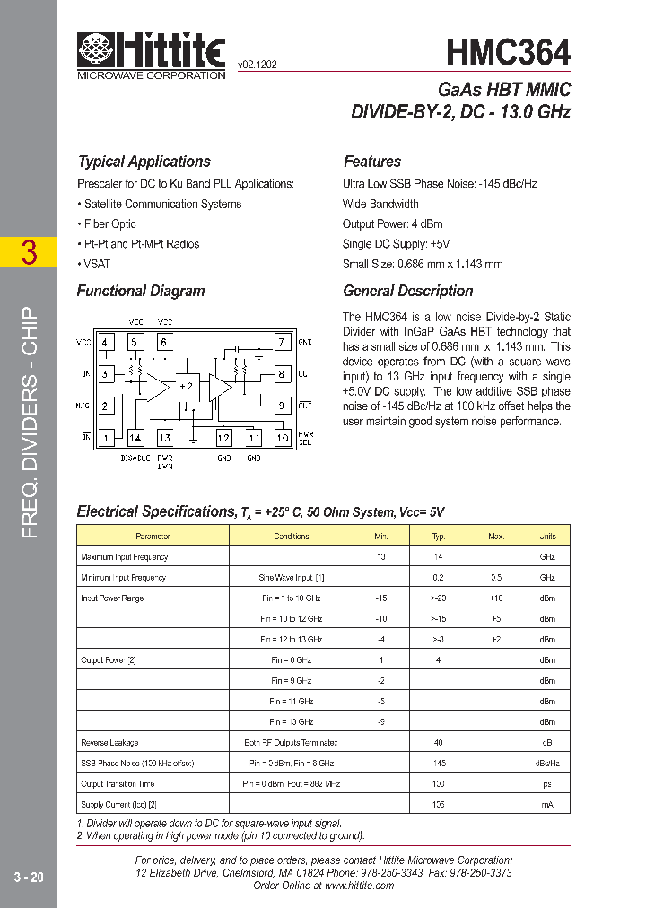 HMC364_180697.PDF Datasheet