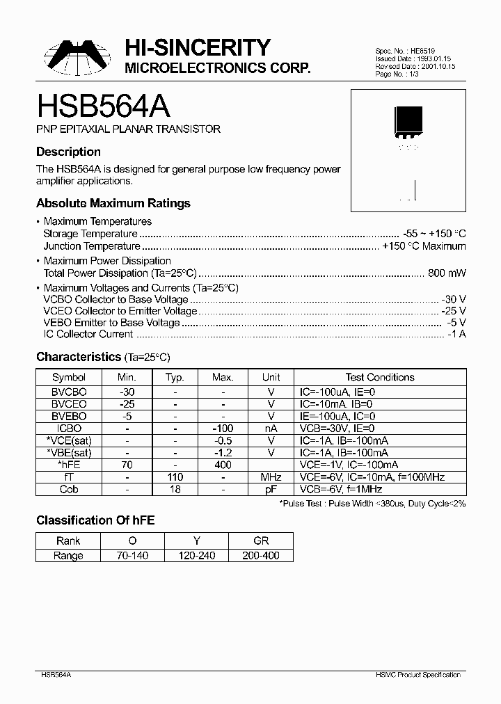 HSB564A_186064.PDF Datasheet