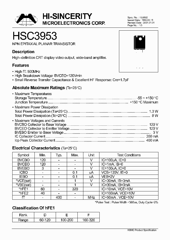 HSC3953_187326.PDF Datasheet