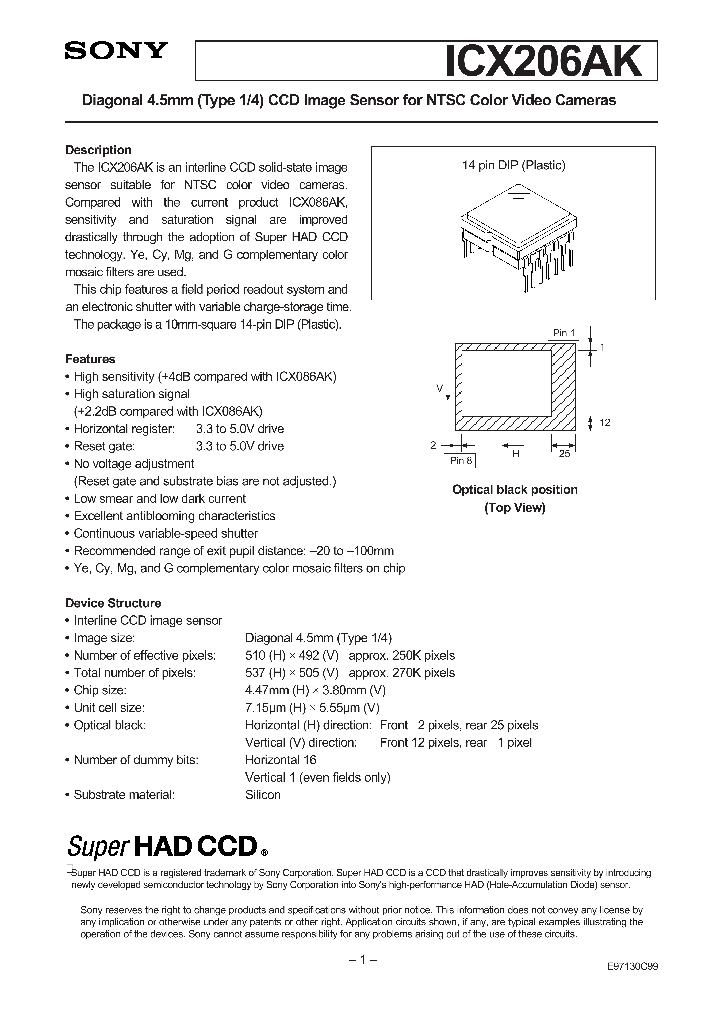 ICX206AK_50819.PDF Datasheet