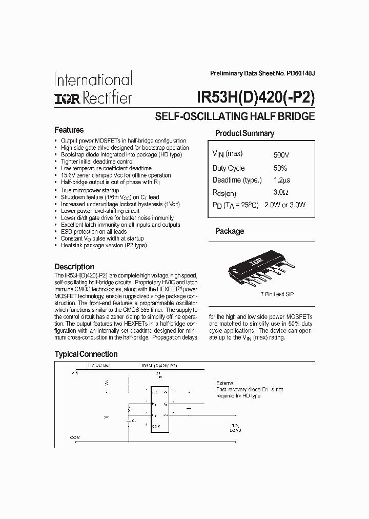 IR53HD420_134649.PDF Datasheet Download --- IC-ON-LINE