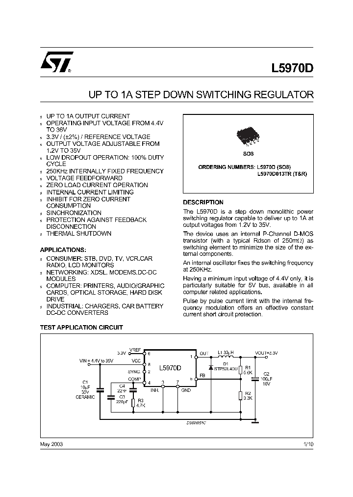 L5970D_27701.PDF Datasheet Download --- IC-ON-LINE