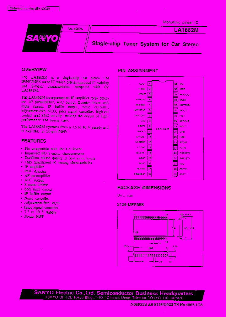 LA1862_106573.PDF Datasheet Download --- IC-ON-LINE