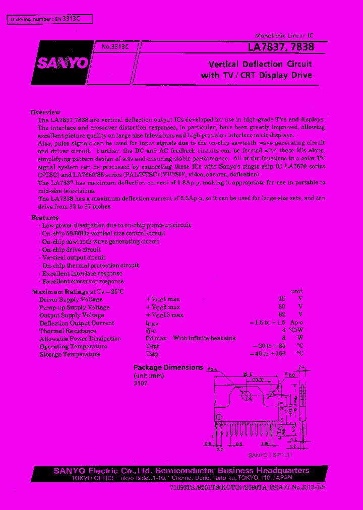 LA7837_15252.PDF Datasheet Download --- IC-ON-LINE