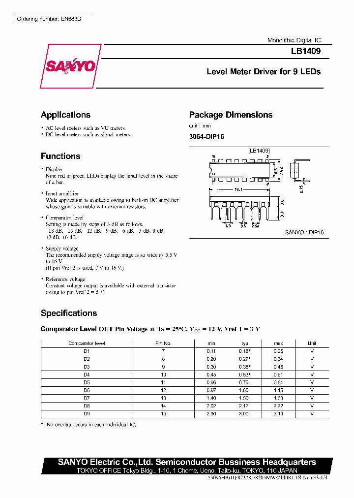 LB1409_194532.PDF Datasheet Download --- IC-ON-LINE