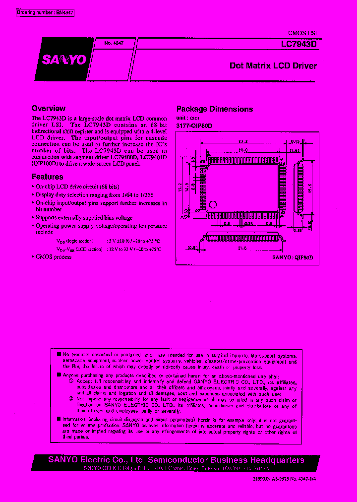 LC7943D_133665.PDF Datasheet