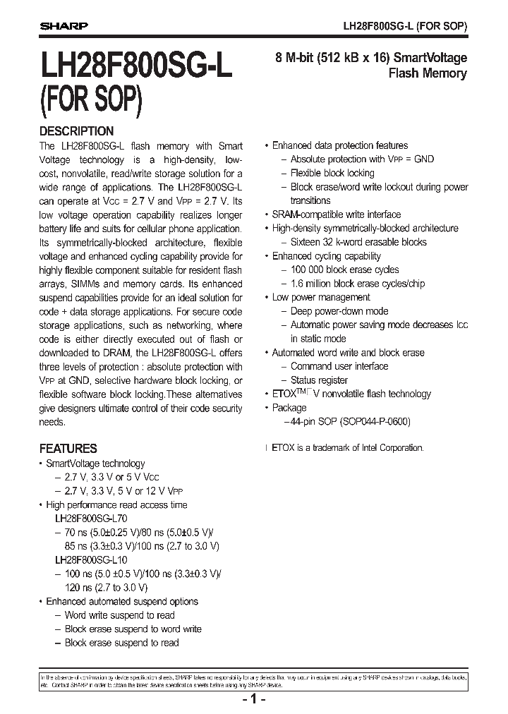 LH28F800SG_133724.PDF Datasheet