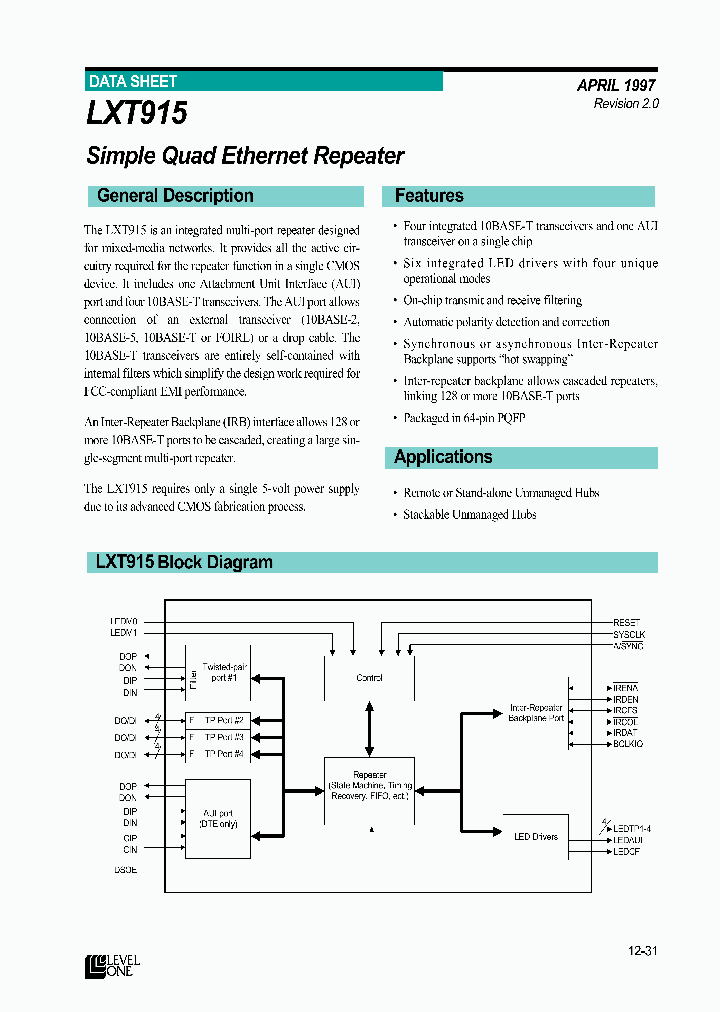 LXT915_175335.PDF Datasheet