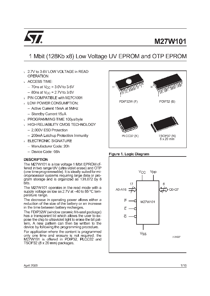 M27W101_54401.PDF Datasheet