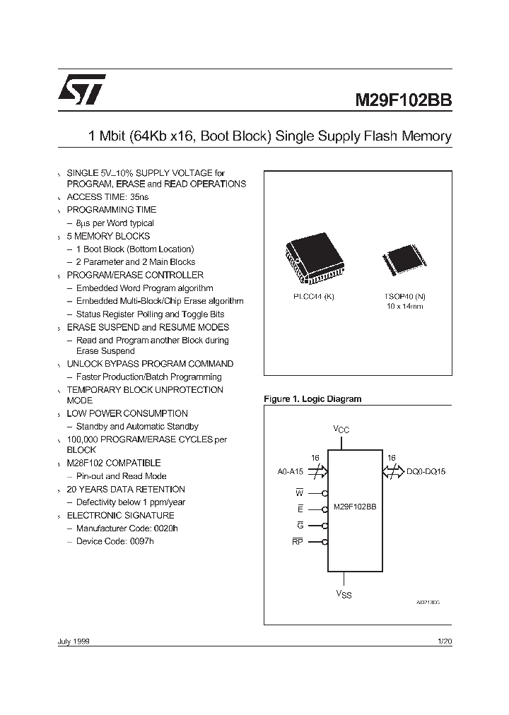 M29F102BB_179658.PDF Datasheet Download