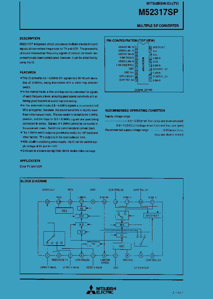 M52317_80949.PDF Datasheet Download --- IC-ON-LINE