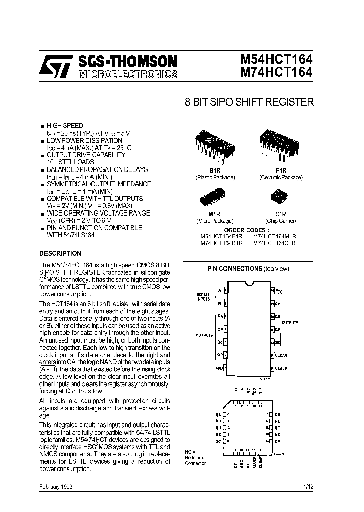 M74HCT164_185387.PDF Datasheet