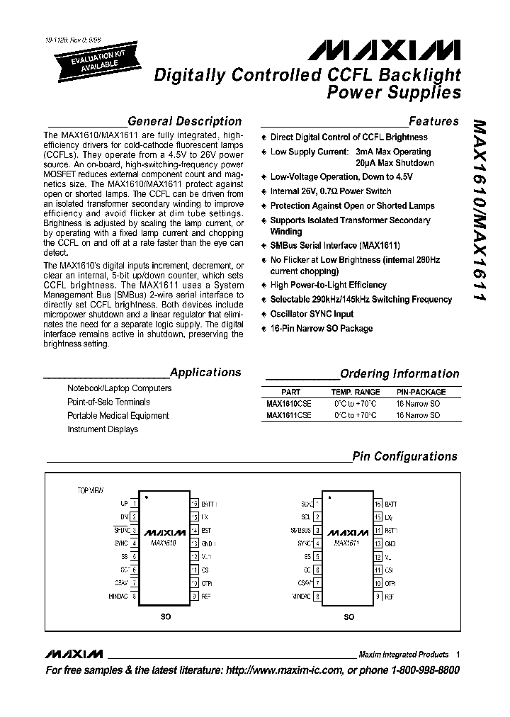 MAX1610_29474.PDF Datasheet