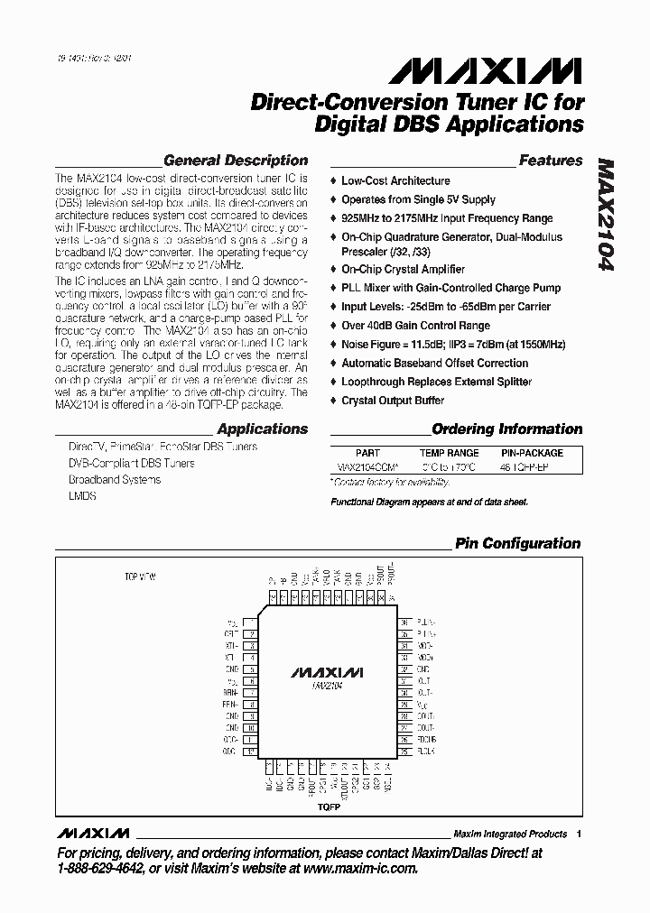 MAX2104_105343.PDF Datasheet