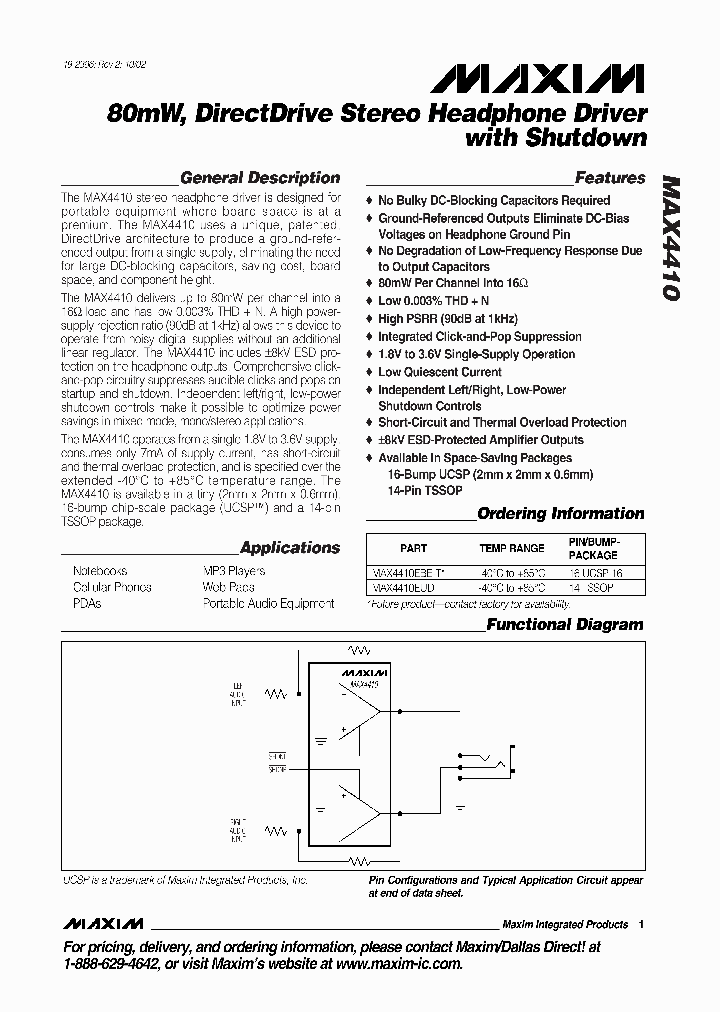 MAX4410_148377.PDF Datasheet Download