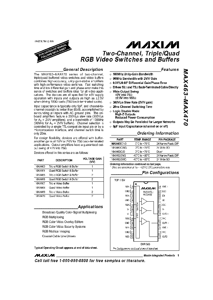 MAX463_30014.PDF Datasheet
