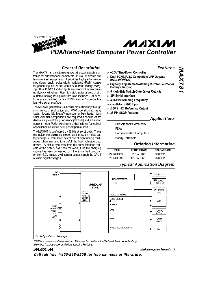 MAX781_125802.PDF Datasheet