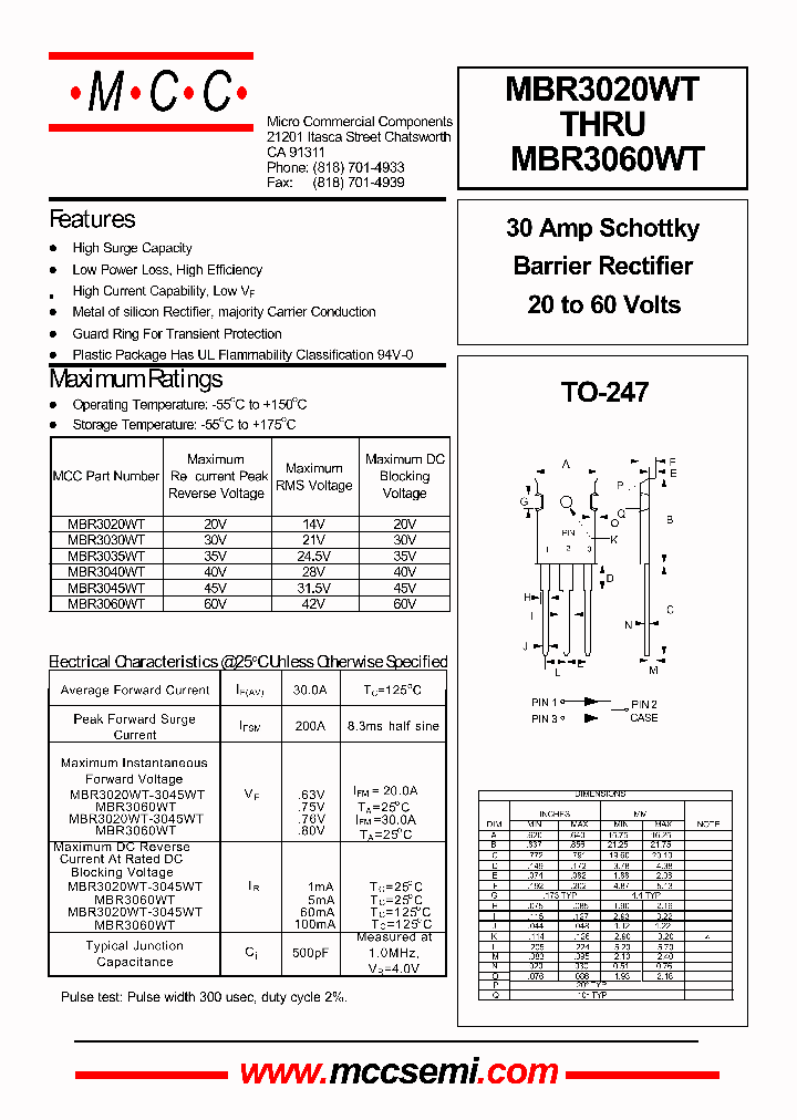 MBR3040WT_133088.PDF Datasheet