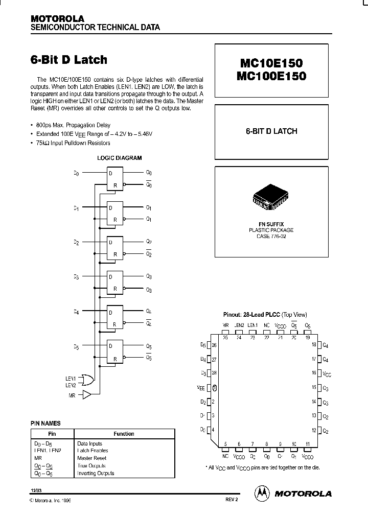 MC10E150_88326.PDF Datasheet