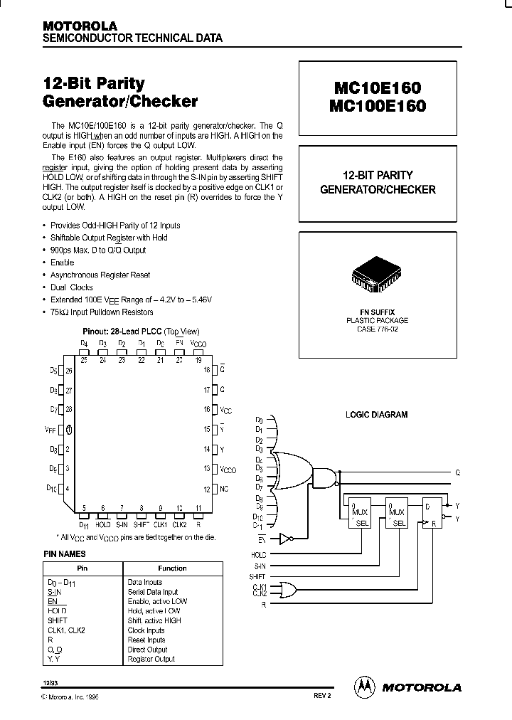 MC10E160_88339.PDF Datasheet