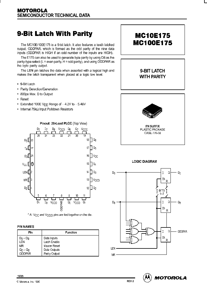 MC10E175_88353.PDF Datasheet