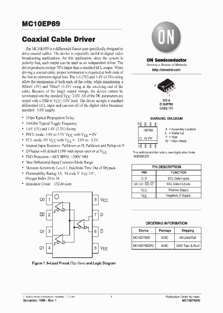 MC10EP89_83910.PDF Datasheet