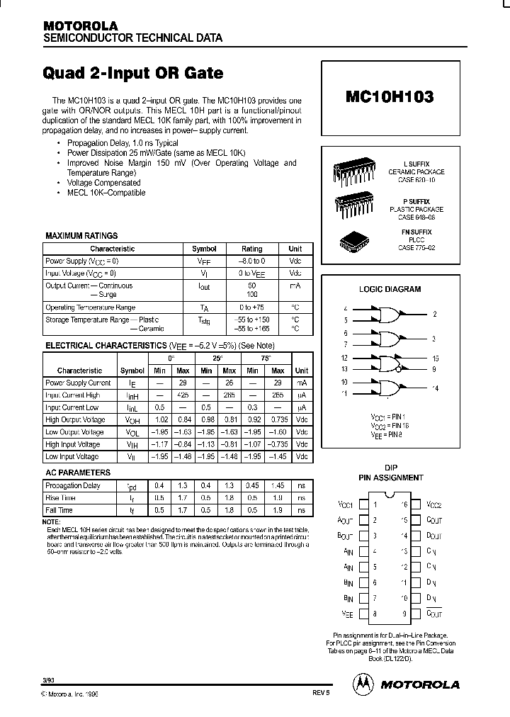 MC10H103_30527.PDF Datasheet