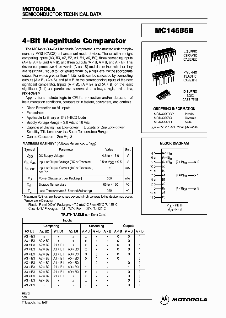 MC14585BCL_30858.PDF Datasheet