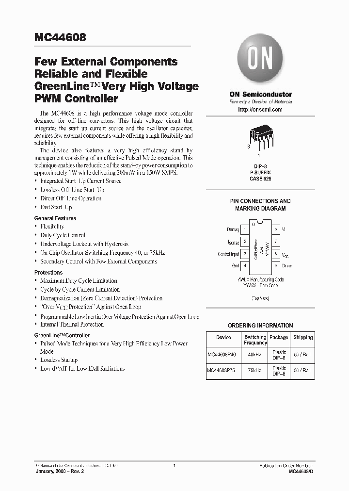 MC44608_104574.PDF Datasheet Download --- IC-ON-LINE