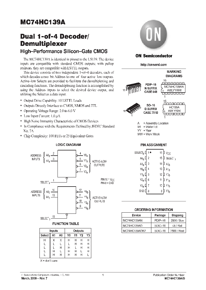 MC74HC139A_158707.PDF Datasheet
