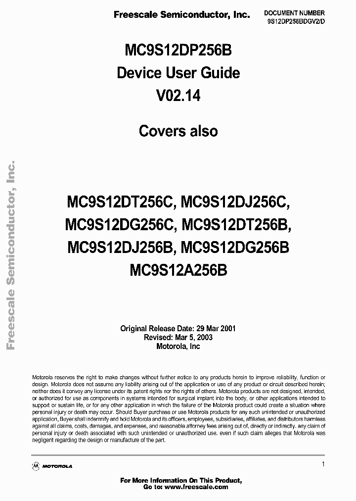 MC9S12A256B_187558.PDF Datasheet