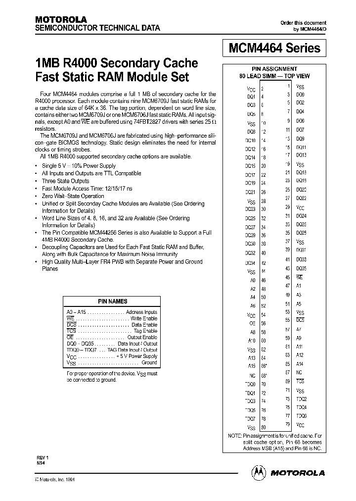 MCM4464_189455.PDF Datasheet