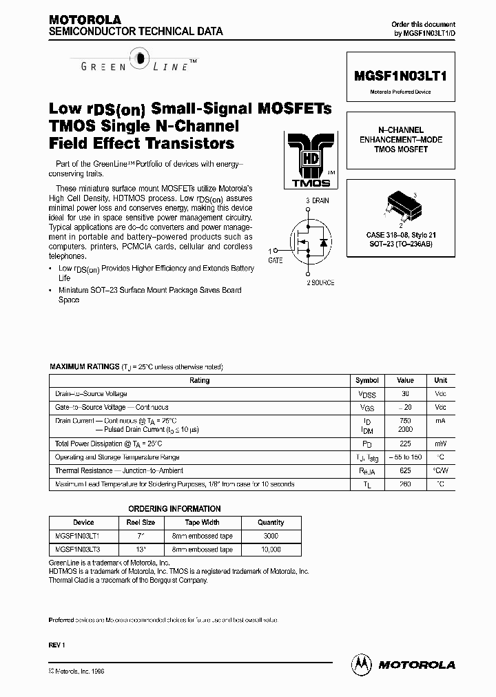 MGSF1N03LT1_166649.PDF Datasheet