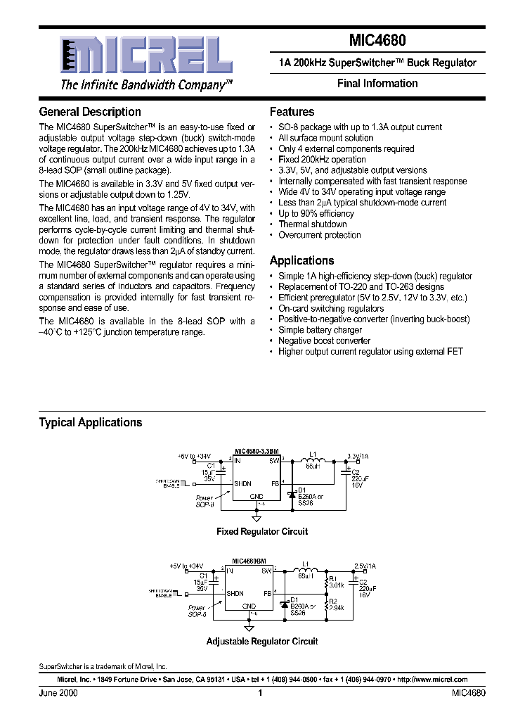 MIC4680_31735.PDF Datasheet Download --- IC-ON-LINE