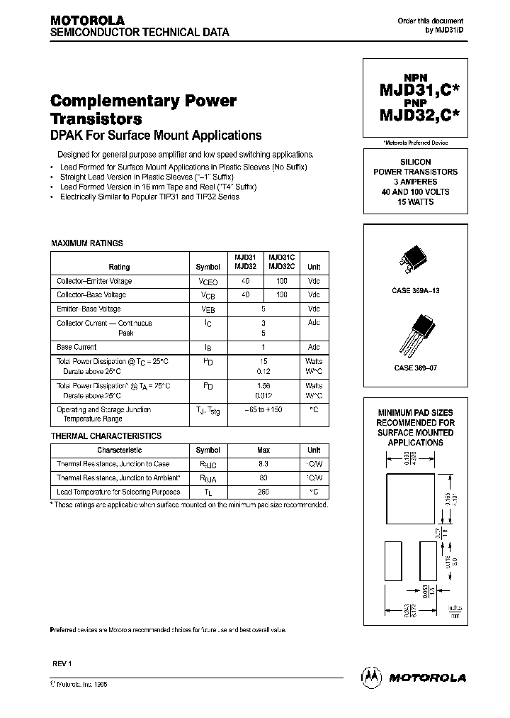 MJD31-1_138578.PDF Datasheet